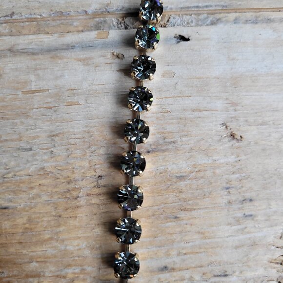 Coach Vintage Pave Swarovski Crystal Strand Gold Plated Cupchain Bangle Bracelet - Picture 1 of 6